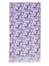 Purple Floral Stole & Pocket Square Set - TOSSIDO
