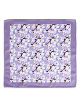 Purple Floral Stole & Pocket Square Set - TOSSIDO