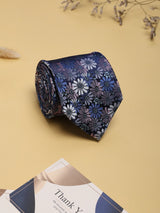 Purple Floral Woven Silk Necktie - TOSSIDO