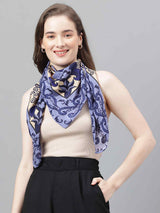 Purple Florals Scarf & Scarf Bag Set - TOSSIDO