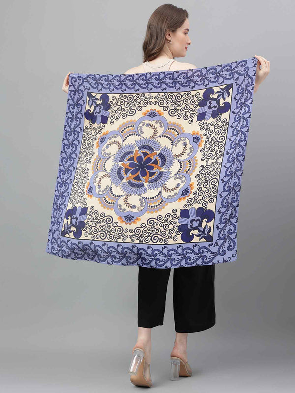 Purple Florals Scarf & Scarf Bag Set - TOSSIDO