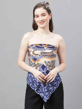 Purple Florals Scarf & Scarf Bag Set - TOSSIDO