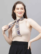 Purple Florals Scarf & Scarf Bag Set - TOSSIDO