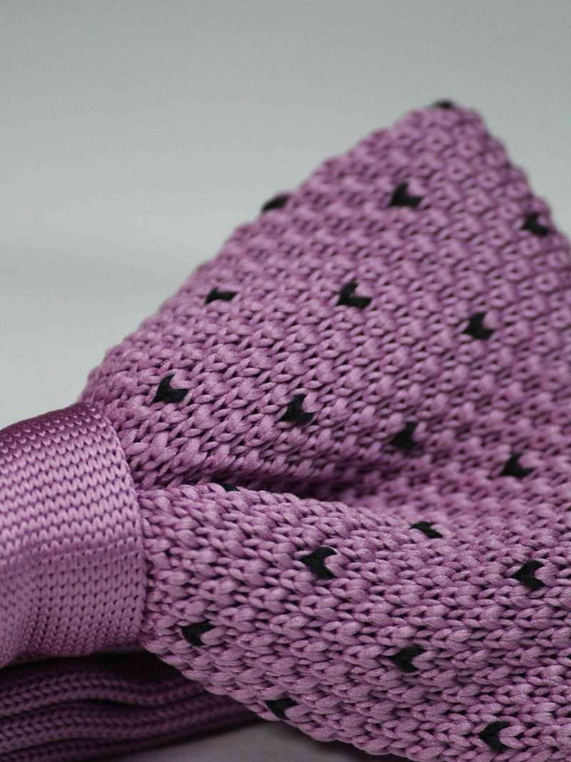 Purple Geometric Knitted Bow Tie - TOSSIDO