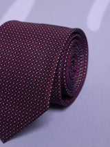 Purple Geometric Micro Fiber Necktie - TOSSIDO