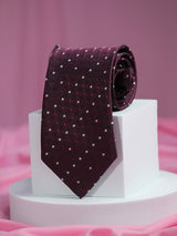 Purple Geometric Necktie - TOSSIDO