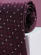 Purple Geometric Necktie - TOSSIDO