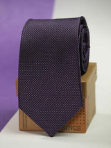 Purple Geometric Silk Necktie - TOSSIDO