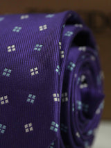 Purple Geometric Slim Necktie - TOSSIDO