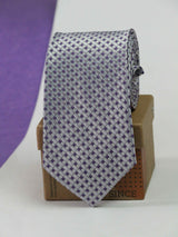 Purple Geometric Woven Necktie - TOSSIDO