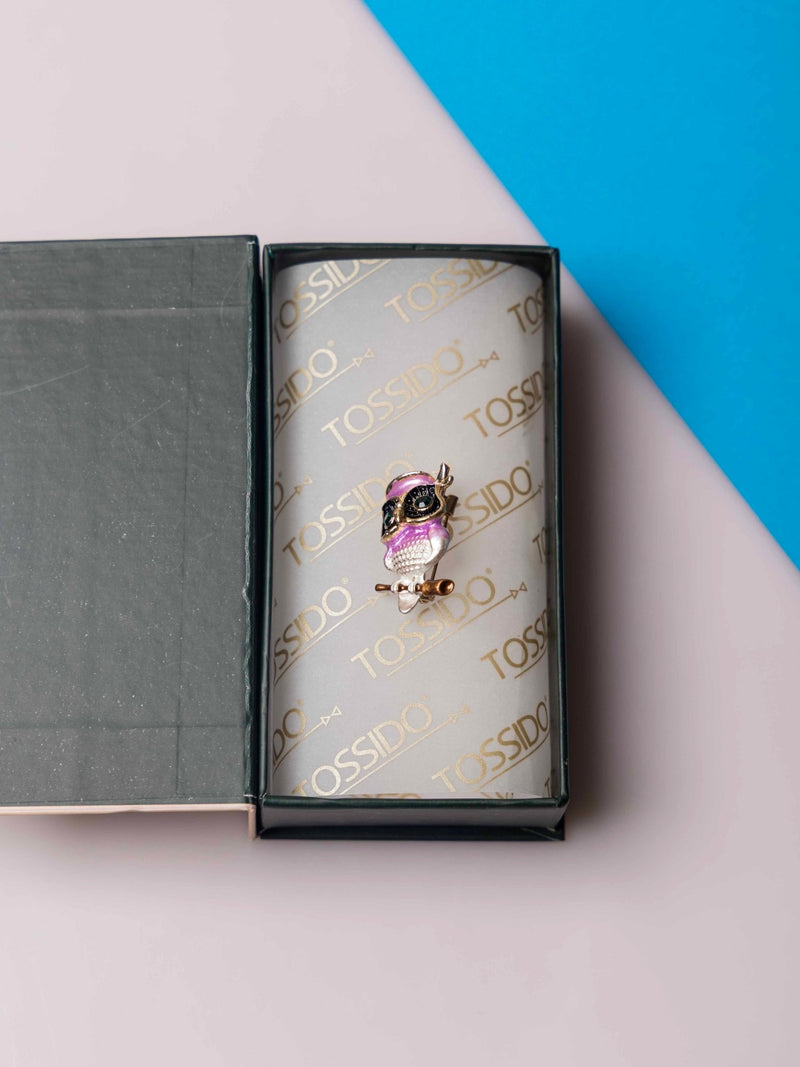 Purple Graduation Owl Brooch - TOSSIDO