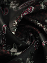 Purple & Grey Paisley Pocket Square - TOSSIDO
