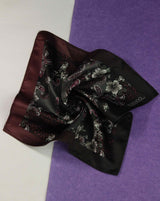 Purple & Grey Paisley Pocket Square - TOSSIDO