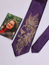 Purple Hand - Painted Woven Necktie - TOSSIDO