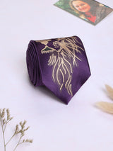 Purple Hand - Painted Woven Necktie - TOSSIDO