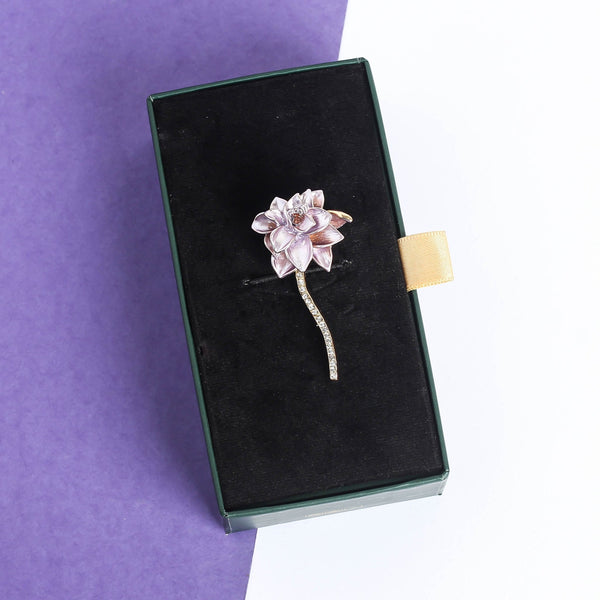 Purple Lotus Brooch - TOSSIDO