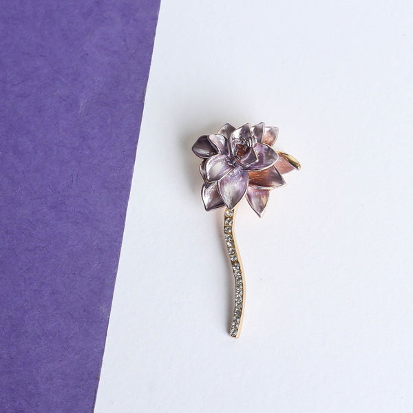 Purple Lotus Brooch - TOSSIDO