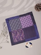 Purple Multipattern Silk Pocket Square - TOSSIDO