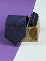 Purple Necktie & Pocket Square Giftset - TOSSIDO