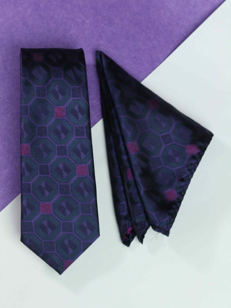 Purple Necktie & Pocket Square Giftset - TOSSIDO