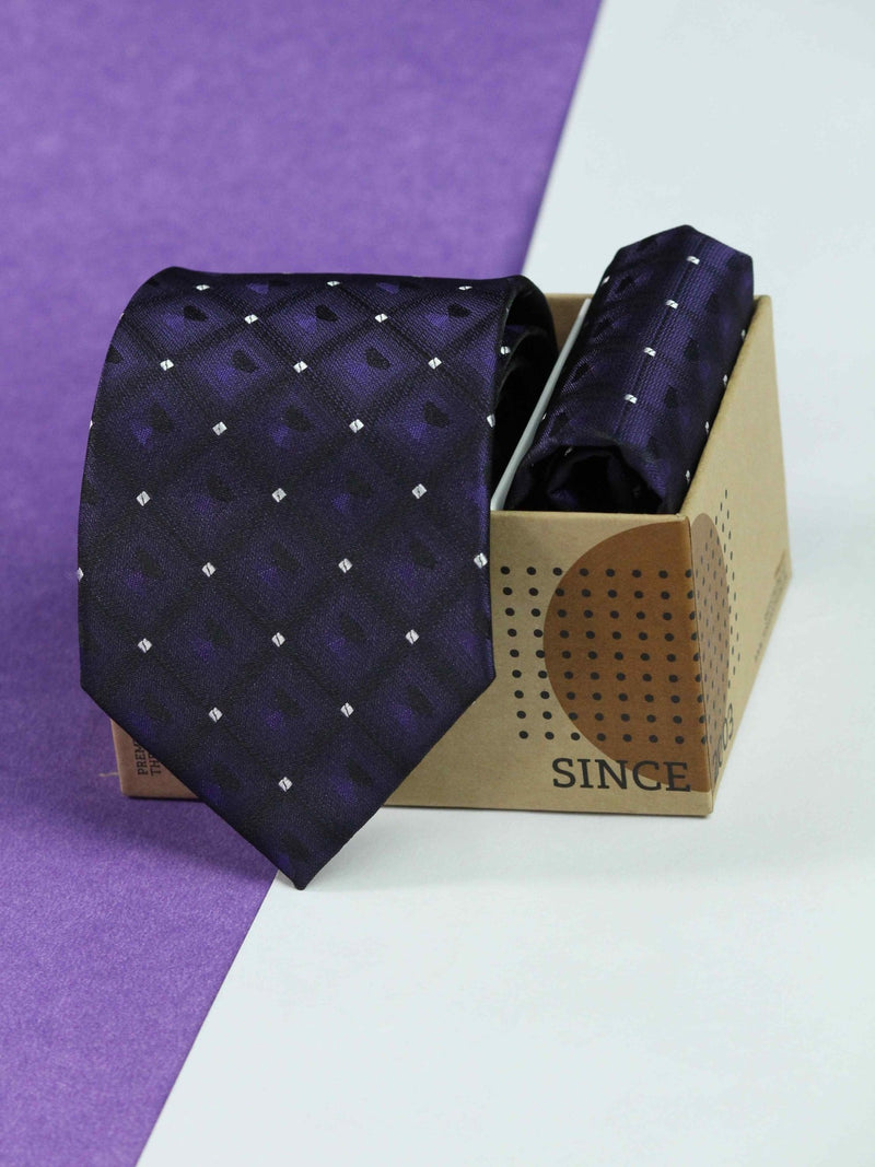 Purple Necktie & Pocket Square Giftset - TOSSIDO