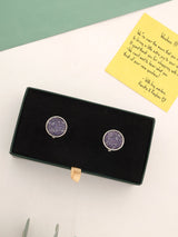 Purple Paisley Cufflinks - TOSSIDO