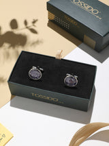 Purple Paisley Cufflinks - TOSSIDO