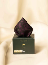 Purple Paisley Jacquard Pocket Square - TOSSIDO