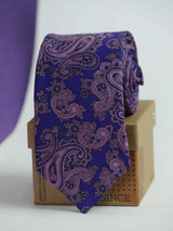 Purple Paisley Necktie - TOSSIDO