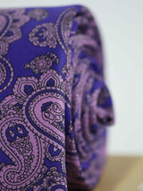 Purple Paisley Necktie - TOSSIDO