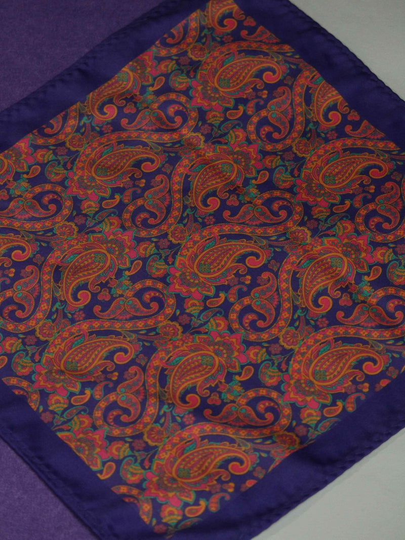 Purple Paisley Pocket Square - TOSSIDO