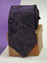Purple Paisley Silk Necktie - TOSSIDO