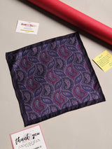 Purple Paisley Silk Pocket Square - TOSSIDO