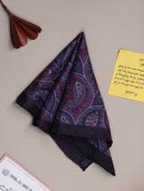 Purple Paisley Silk Pocket Square - TOSSIDO