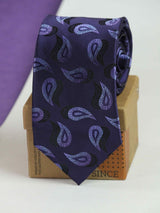 Purple Paisley Woven Necktie - TOSSIDO