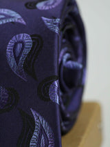 Purple Paisley Woven Necktie - TOSSIDO