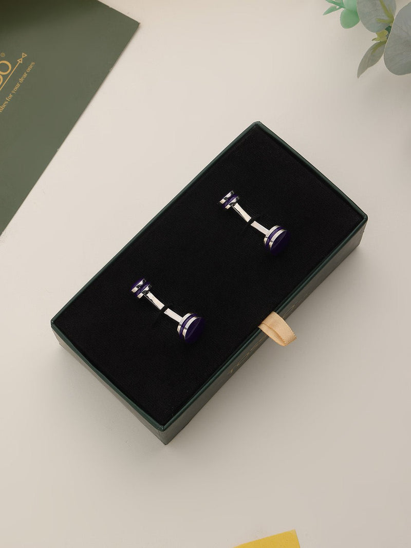 Purple Solid Cufflinks - TOSSIDO