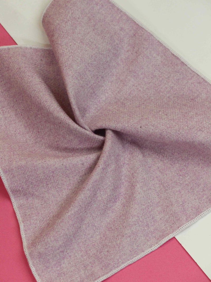 Purple Solid Wool Pocket Square - TOSSIDO