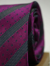 Purple Stripe Necktie - TOSSIDO