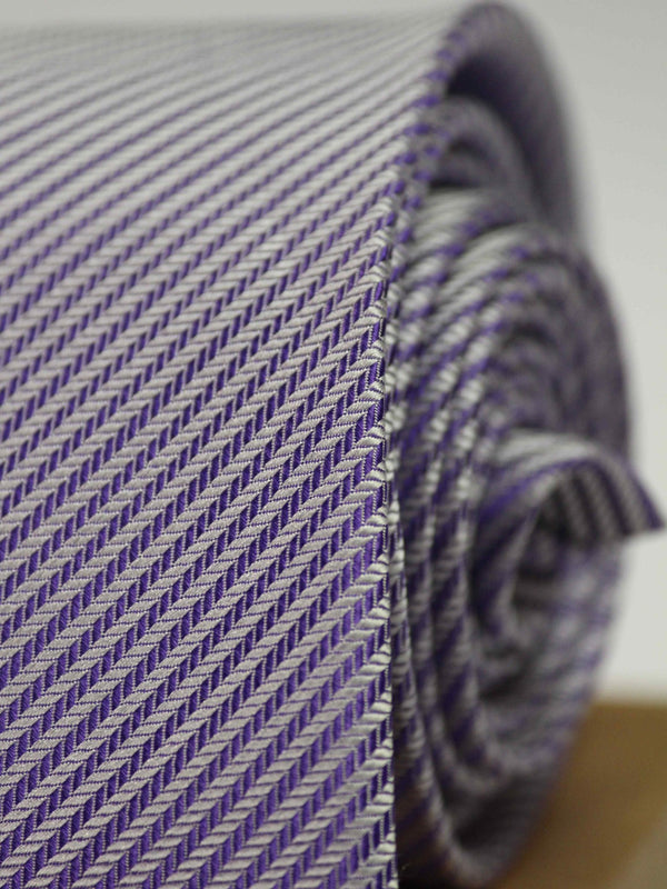 Purple Stripe Silk Necktie - TOSSIDO