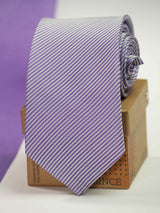 Purple Stripe Silk Necktie - TOSSIDO