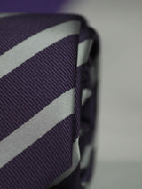 Purple Stripe Skinny Necktie - TOSSIDO