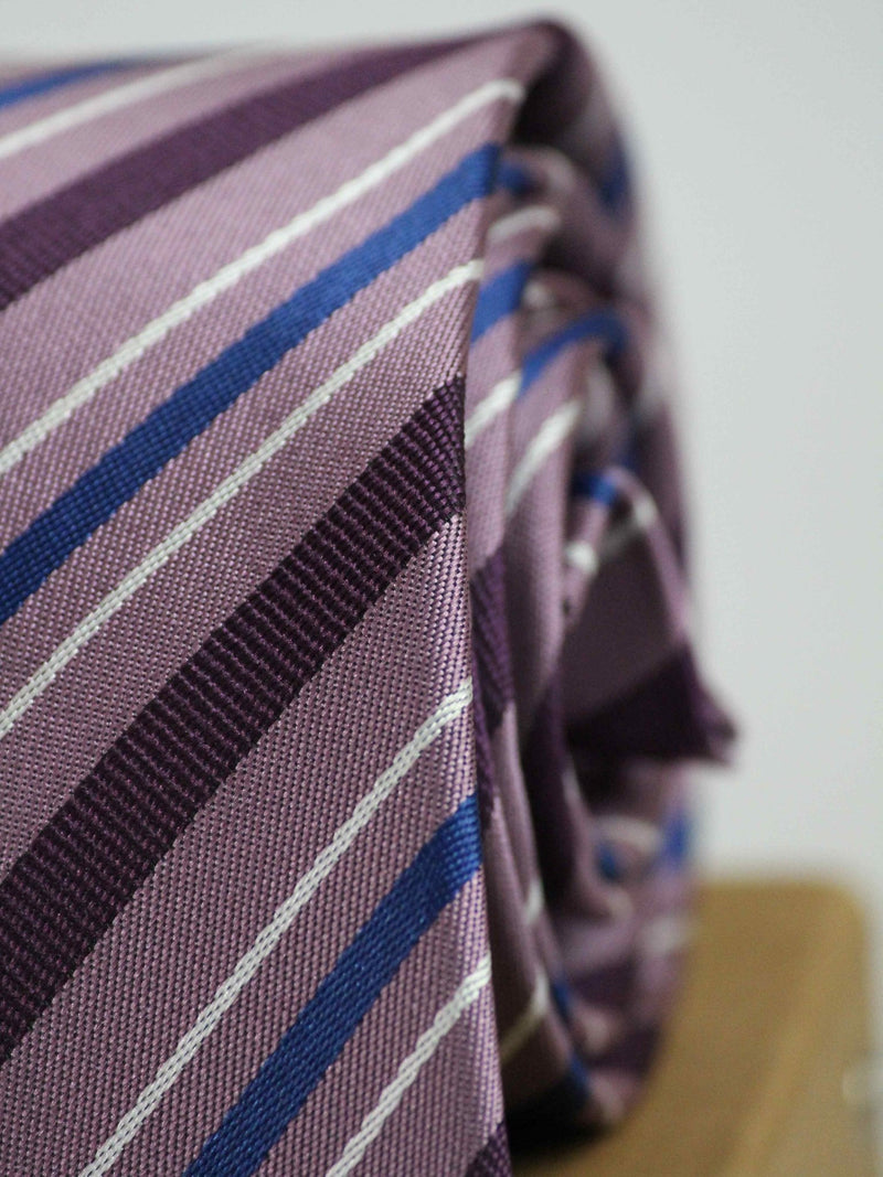 Purple Stripe Woven Necktie - TOSSIDO