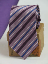 Purple Stripe Woven Necktie - TOSSIDO