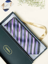 Purple Stripes Broad + Long Necktie - TOSSIDO