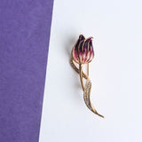 Purple Tulip Brooch - TOSSIDO