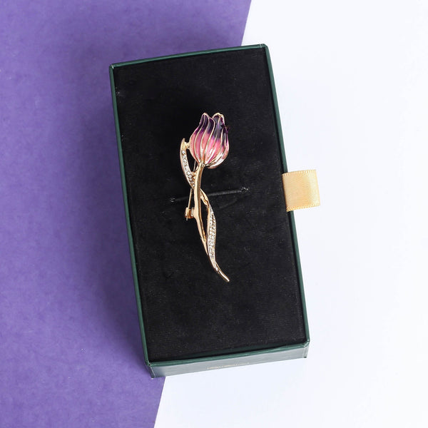 Purple Tulip Brooch - TOSSIDO