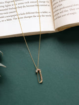 Rainbow Safety Pin Pendant Necklace