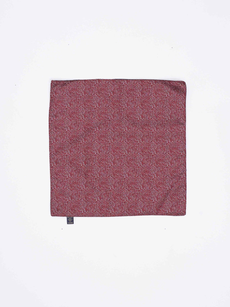 Red Abstract Reversible Stole & Pocket Square Set - TOSSIDO