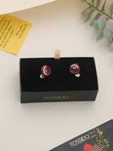 Red Captain America Cufflinks - TOSSIDO